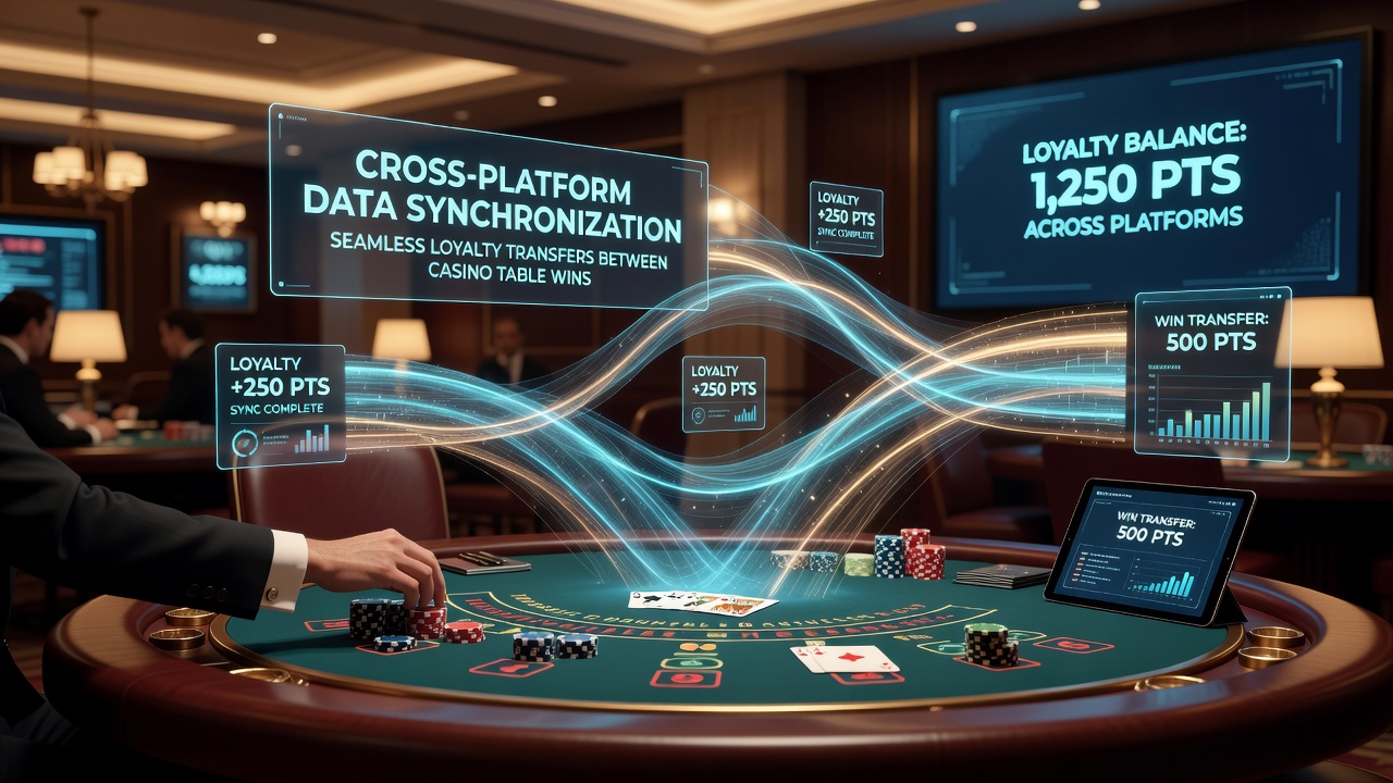 Mobile app interface demonstrating loyalty point transfer from casino win to football accumulator