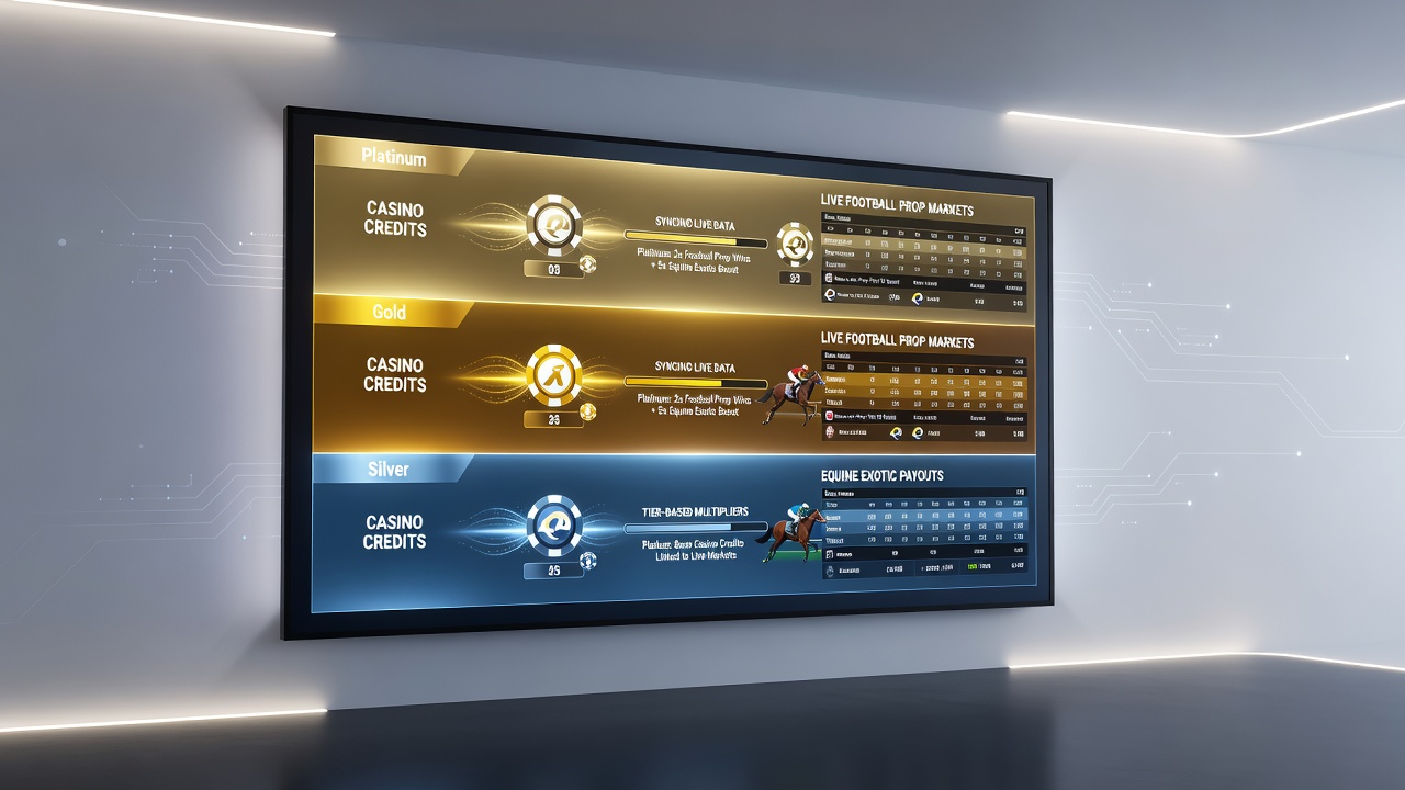 Close-up of equine exotic payout calculator integrated within a mobile loyalty dashboard during a live race