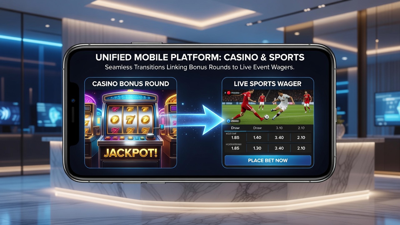Live sports event odds displayed alongside remaining casino bonus balance on a single mobile screen