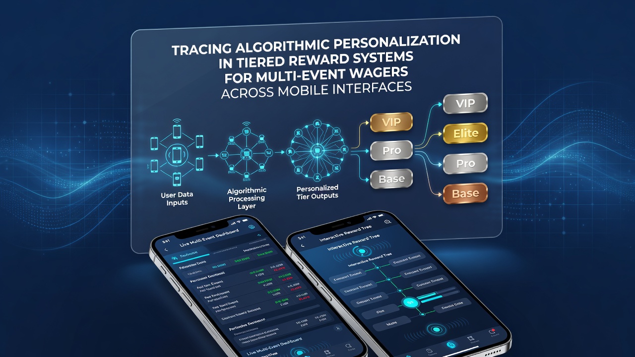 Close-up of algorithmic reward calculation dashboard on a smartphone showing tier progression for combined wagers