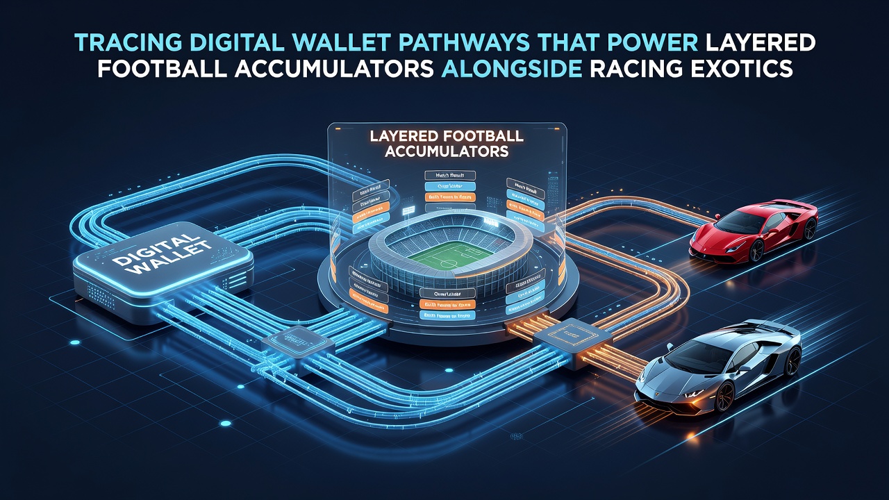 Mobile interface displaying layered accumulator and exotic bet options powered by digital wallets